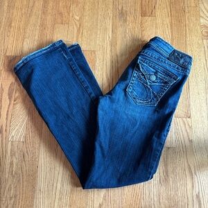 Silver Jeans Dark Blue Straight Leg Women's Jeans